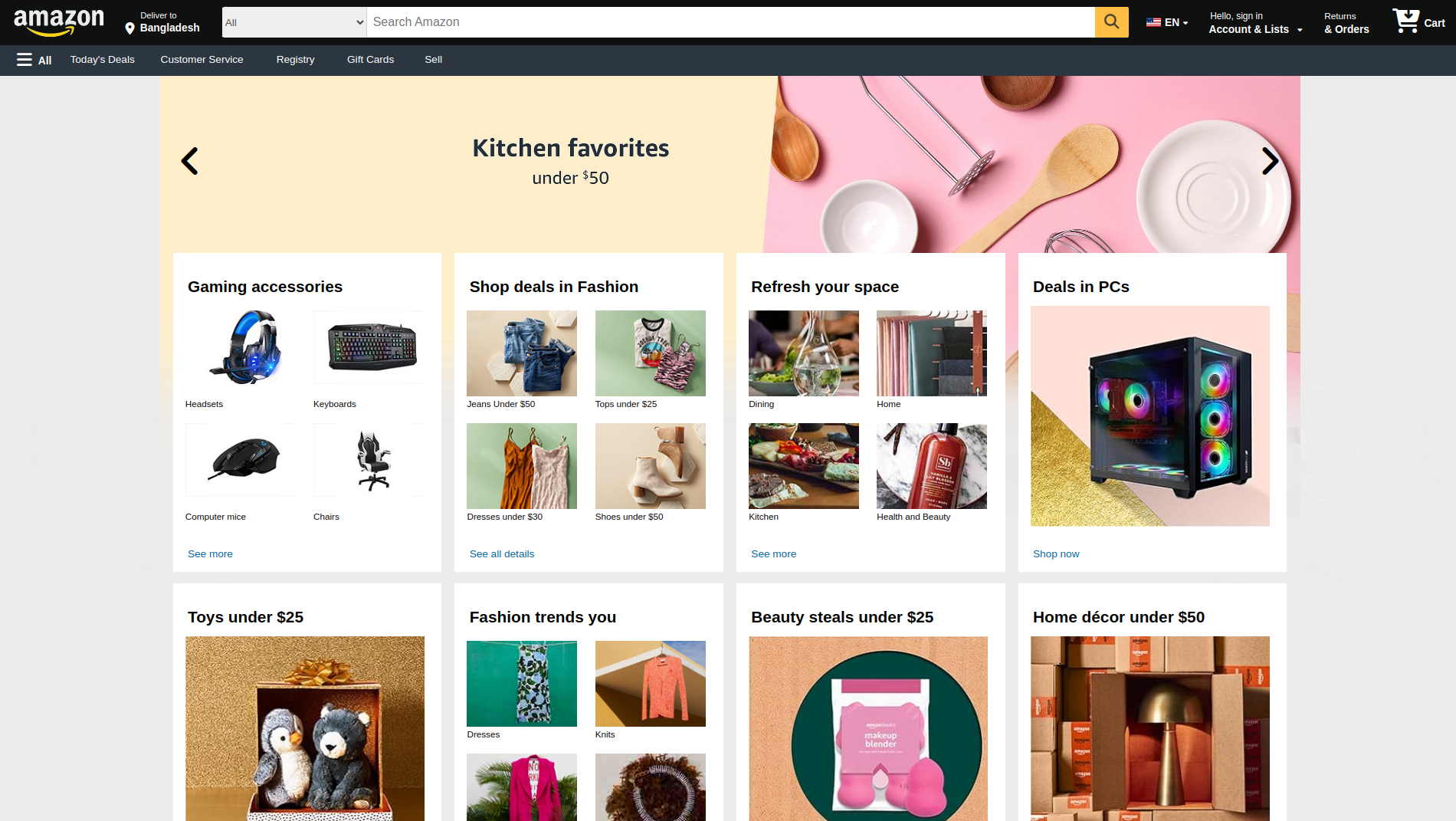 Amazon Clone Website